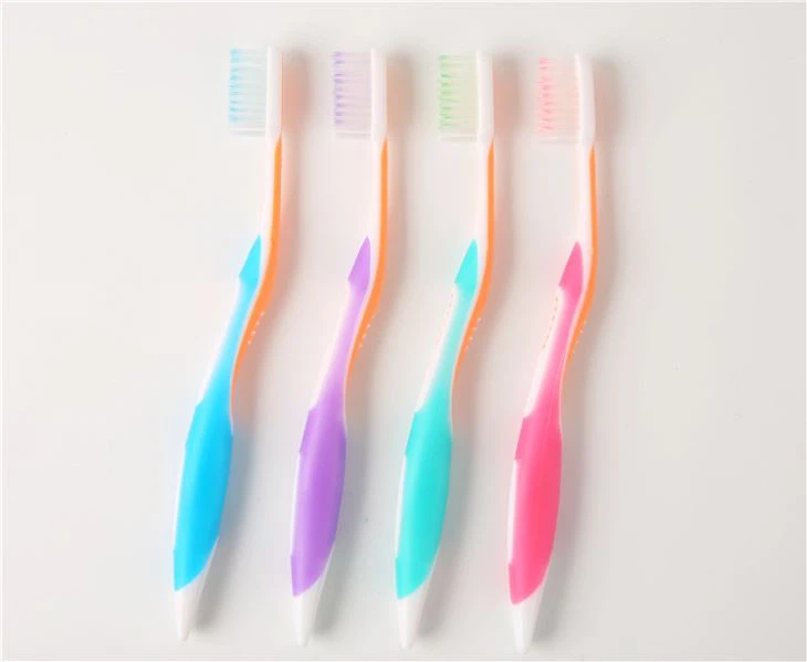 plastic Soft Rubber Polishing Bristles Adult Toothbrush
