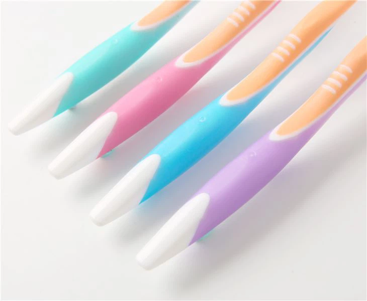 Soft Rubber Polishing Bristles Adult Toothbrush backside